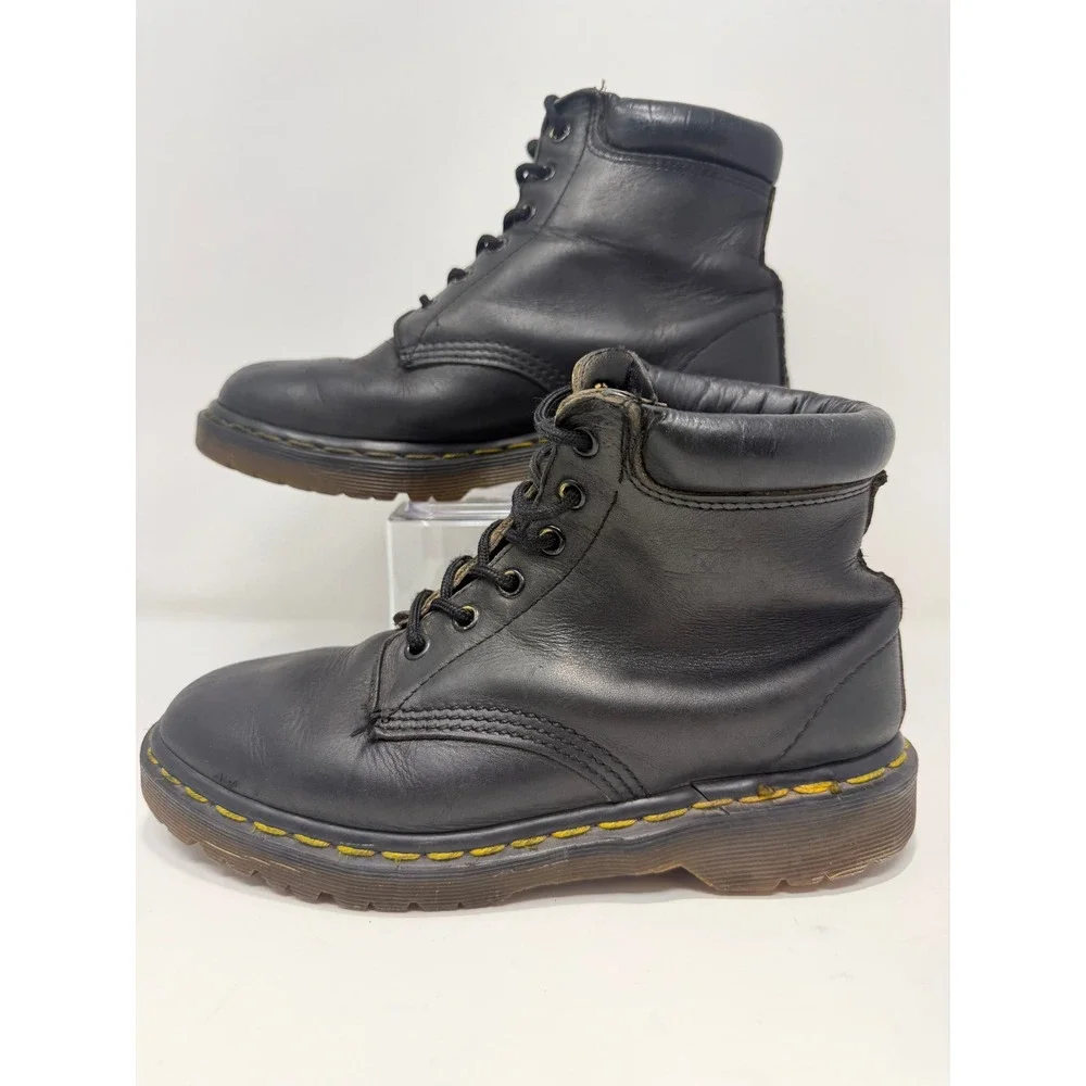 Dr Martens Black Leather Lace Up Ankle Boots Mens 8 Eye US Mens4, US‎ Women's 5